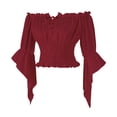 thumbnail image 2 of Blusa Mingyuezai Renaissance Peasant 3XL de poliéster para mujer, 2 of 6