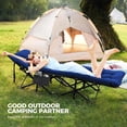 thumbnail image 4 of Camping Cot for Sleeping 28" Extra Wide, Heavy-Duty 1200D Oxford Foliding Cots for Adults Portable with Mattress, Carry Bag for Guest, Travel, Hiking, Navy, 4 of 9