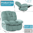 thumbnail image 6 of ALEAVIC Recliner Chair, Electric Massage Chair with Vibrating Massage, Heating, USB Port, Type-C Port and Side Pocket, Green, 6 of 6