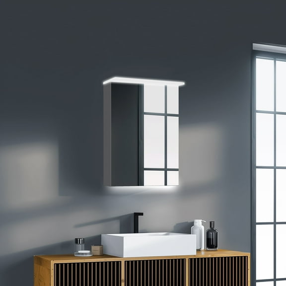 Dreamwerks Garet 20"W x 28"H LED Bathroom Medicine Cabinet