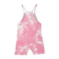 thumbnail image 3 of Odeerbi 5-14 Years Kids Girls Summer Jumpsuit Cute Tie-Dye Camisole Romper Casual Breathable Comfortable Overalls Bib Overall Shorts with Pockets, 3 of 5