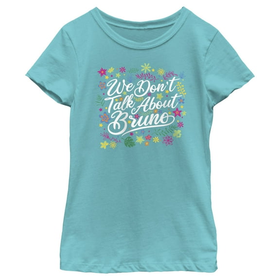 Girl's Encanto We Don't Talk About Bruno Quote Graphic Tee Tahiti Blue Small