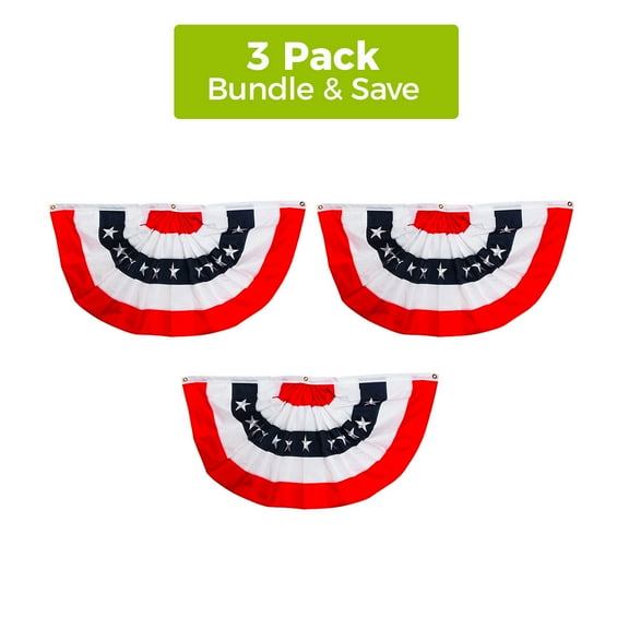 Briarwood Lane Patriotic Bunting 48" x 24" (Set of 3)
