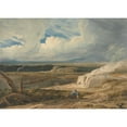 thumbnail image 2 of Anthony Vandyke Copley Fielding 18x14 Black Ornate Wood Framed Double Matted Museum Art Print Titled - Landscape Wi Limekiln (1809), 2 of 5