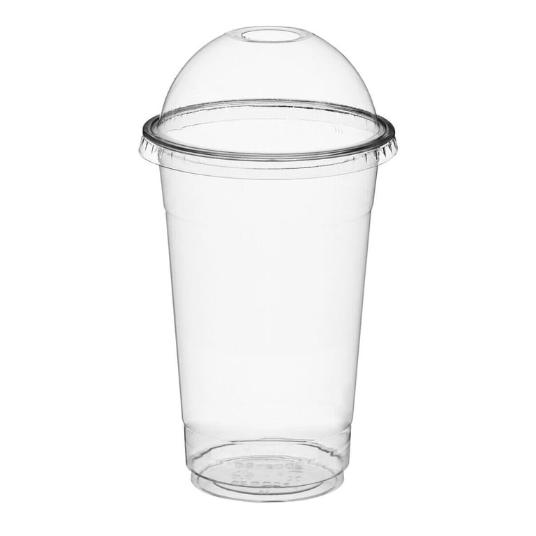 16 oz Plastic Cups With Dome Lids Disposable Ice Cold Drink Party Cup -  Walmart.com