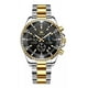 thumbnail image 1 of Reloj pulsera Olevs 2870 con correa de acero inoxidable color plateado/oro - fondo negro - bisel negro/oro, 1 of 8