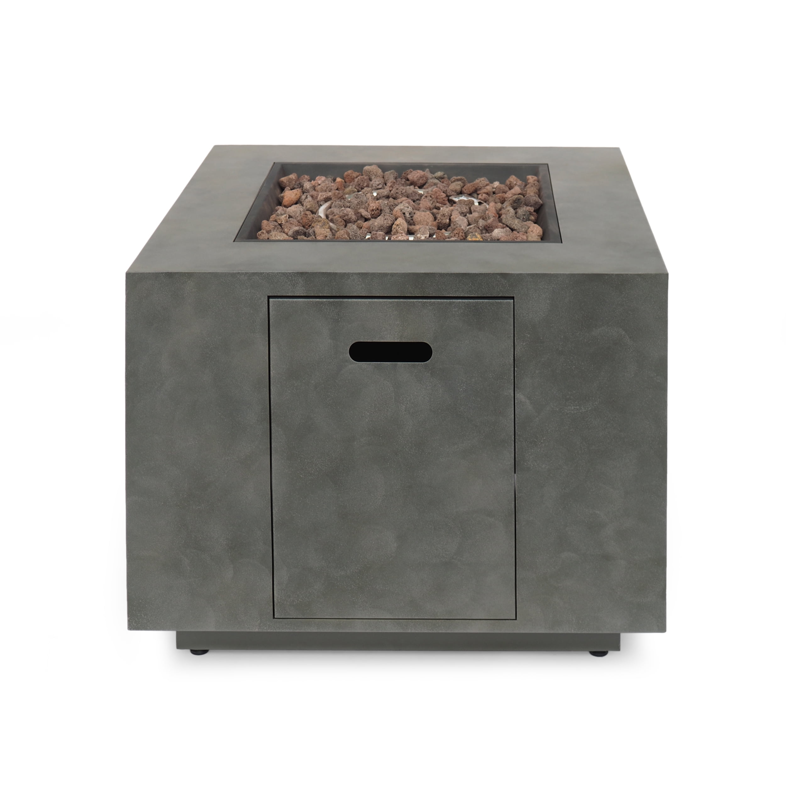 Bellvue Outdoor 33-Inch Square Fire Pit, Concrete