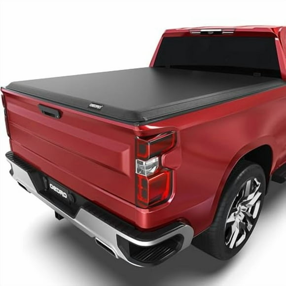 oEdRo Housse de Tonnelle de Lit de Camion Enroulable Douce Compatible avec Chevy Silverado 1500 / GMC Sierra 1500 2019-2025 Nouveau Style de Corps, Lit Fleetside 6.6 Pieds avec Hayon Multi-Flex