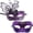 Purple, variant on Couple Mardi Gras Mask Lace Set,Butterfly Masquerade Masks for Women and Men,Carnivals Venetian Mask Party Accessory