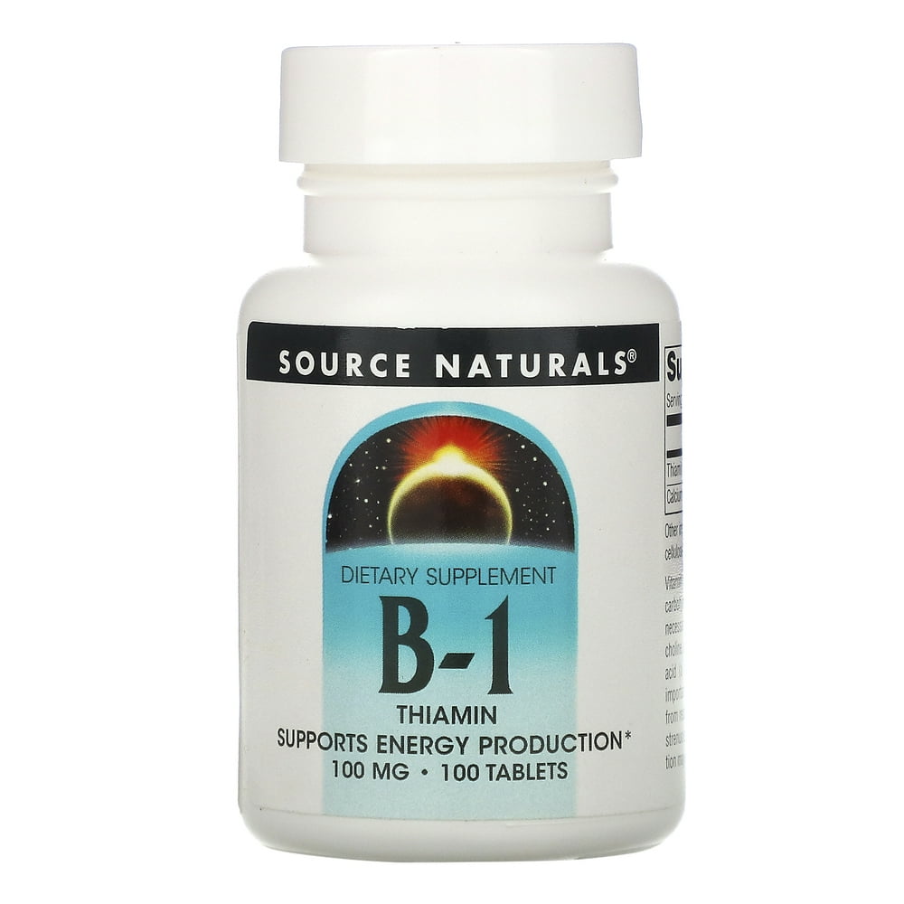 Source Naturals B1 Thiamin 100 mg. 100 Tablets