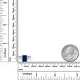 thumbnail image 3 of Gem Stone King 10K White Gold Blue Created Sapphire and Lab Grown Diamond Engagement Ring for Women | 3.14 Cttw | Octagon 9X7MM | Gemstone September Birthstone | Size 8, 3 of 3