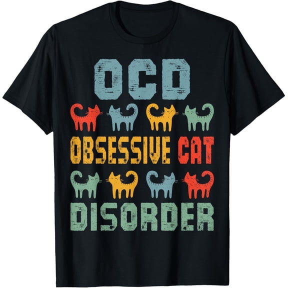 Obsessed with Cats Funny Cat Lover T-Shirt Gift for Pet Owners and Feline Fans