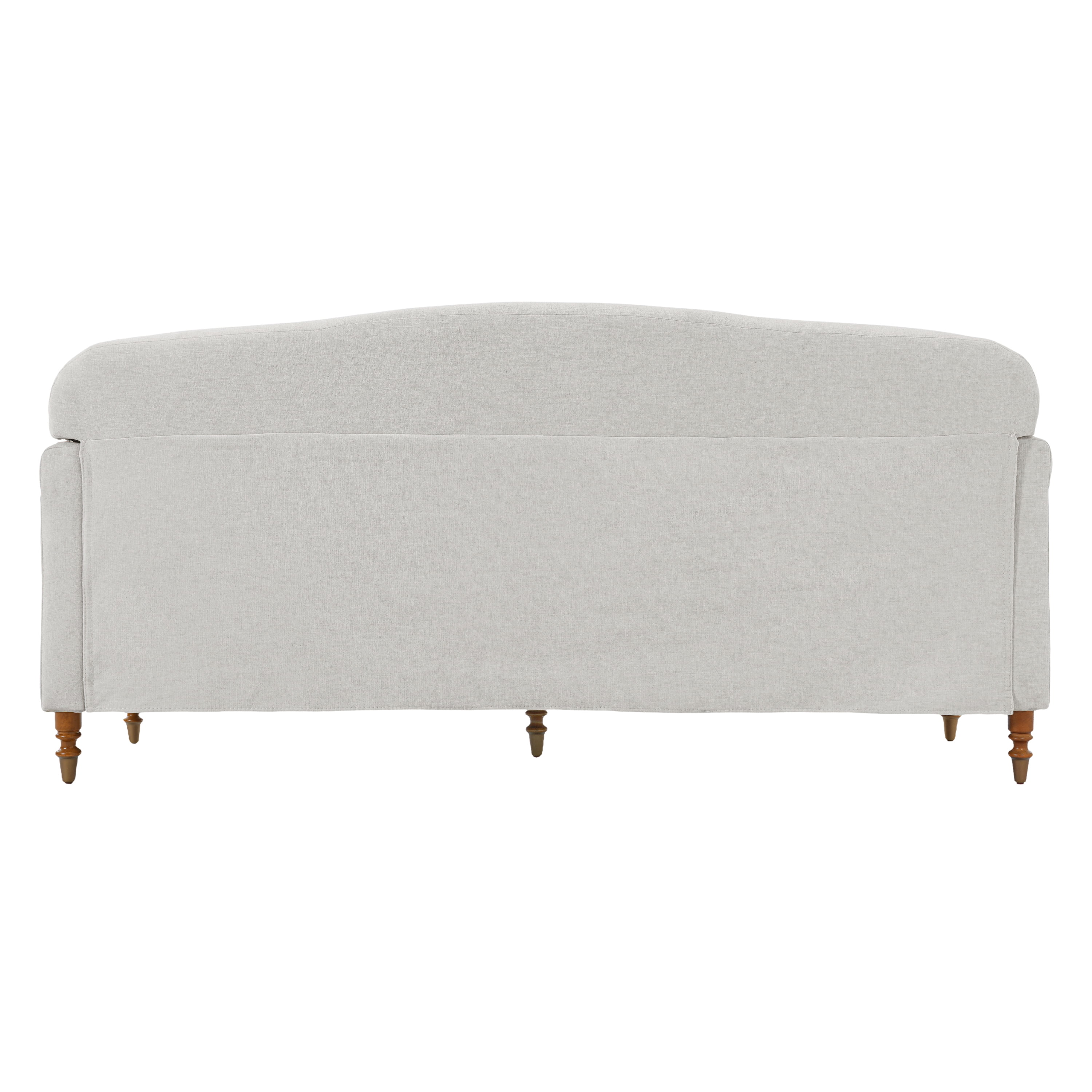 Elegant 77.5-Inch Loveseat Sofa with Rolled Arms and Chenille Upholstery, 2-Seater Couch for Living Room and Reading Corner, Light Grey