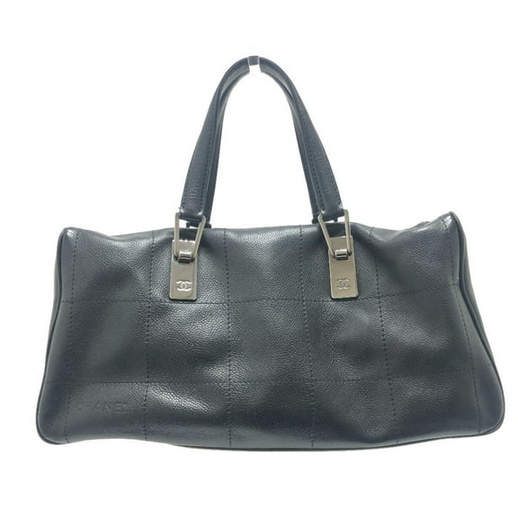 Pre-Owned CHANEL Chanel Chocolate Bar Mini Boston Bag Handbag Back Soft Caviar Skin... (Good)