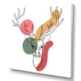 thumbnail image 2 of Designart Art Mural sur Toile Moderne et Contemporain, Tons Terre Cerf de Noël Minimaliste, 2 of 4