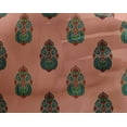 thumbnail image 4 of oneOone Georgette Viscose Peach Fabric Floral & Paisley Block Craft Projects Decor Fabric Printed By The Yard 42 Inch Wide, 4 of 4
