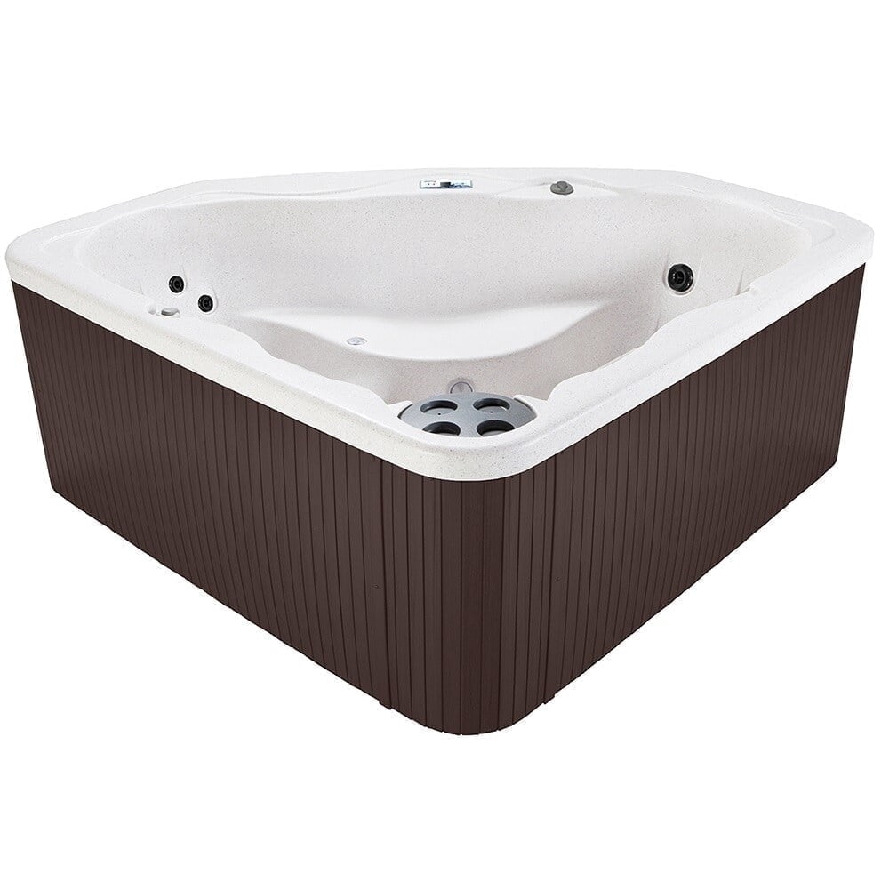 Lifesmart LS300 Plus Bundle, 2-3 Person 17-jet Spa in Arctic White/Espresso with a cover lifter and spa steps included!