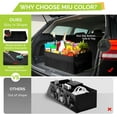 thumbnail image 5 of PRIME  Trunk Organizer for SUV, Collapsible Car Organizer with 12 Pockets, Non-Slip Bottom, Storage Organizer for Sedan, Van, Jeep, Grocery, Car Accessories, Large 3 Compartments, Black,32"×13"×12", 5 of 14