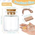 thumbnail image 2 of Botellas de vidrio OurWarm Square de 50 ml con tapa de corcho, paquete de 12, 2 of 7
