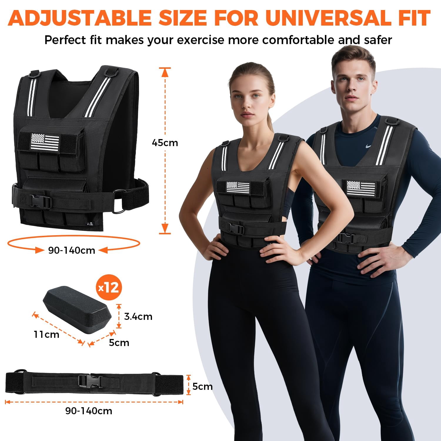 30 lb Adjustable Weighted Vest for Walking, Running, Strength Training