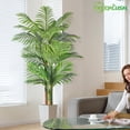thumbnail image 5 of Keeplush 6FT Artificial Golden Cane Palm Tree– Indoor Large Fake Palm Tree, Lifelike Faux Plant with Textured Trunks & Flexible Fronds, No-Water Maintenance Silk Tree for Home Office Decor, 5 of 8