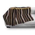 thumbnail image 3 of Victorian Style Soft Flannel Fleece Throw Blanket, Vintage Design with Earth Tone Stripes and Damask Pattern, Cozy Plush for Indoor and Outdoor Use, 70" x 90", Charcoal Grey and White, by Ambesonne, 3 of 6
