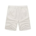 thumbnail image 4 of COOFANDY Men's Linen Flat Front Shorts Casual Lightweight Elastic Waist Shorts, 4 of 7