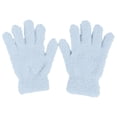 thumbnail image 3 of Plush Surface Full Finger Gloves, Soft Fuzzy Thermal Winter Gloves, Warm Five-Finger Design for Student Cycling, Daily Commute and Outdoor Cold Weather Protection Light Blue, 3 of 5