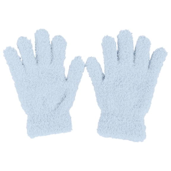 LIZENG Velvet Knitted Full Finger Gloves Soft Fuzzy Winter Gloves Plush Warm Cold Weather Gloves for Everyone Gloves Kids