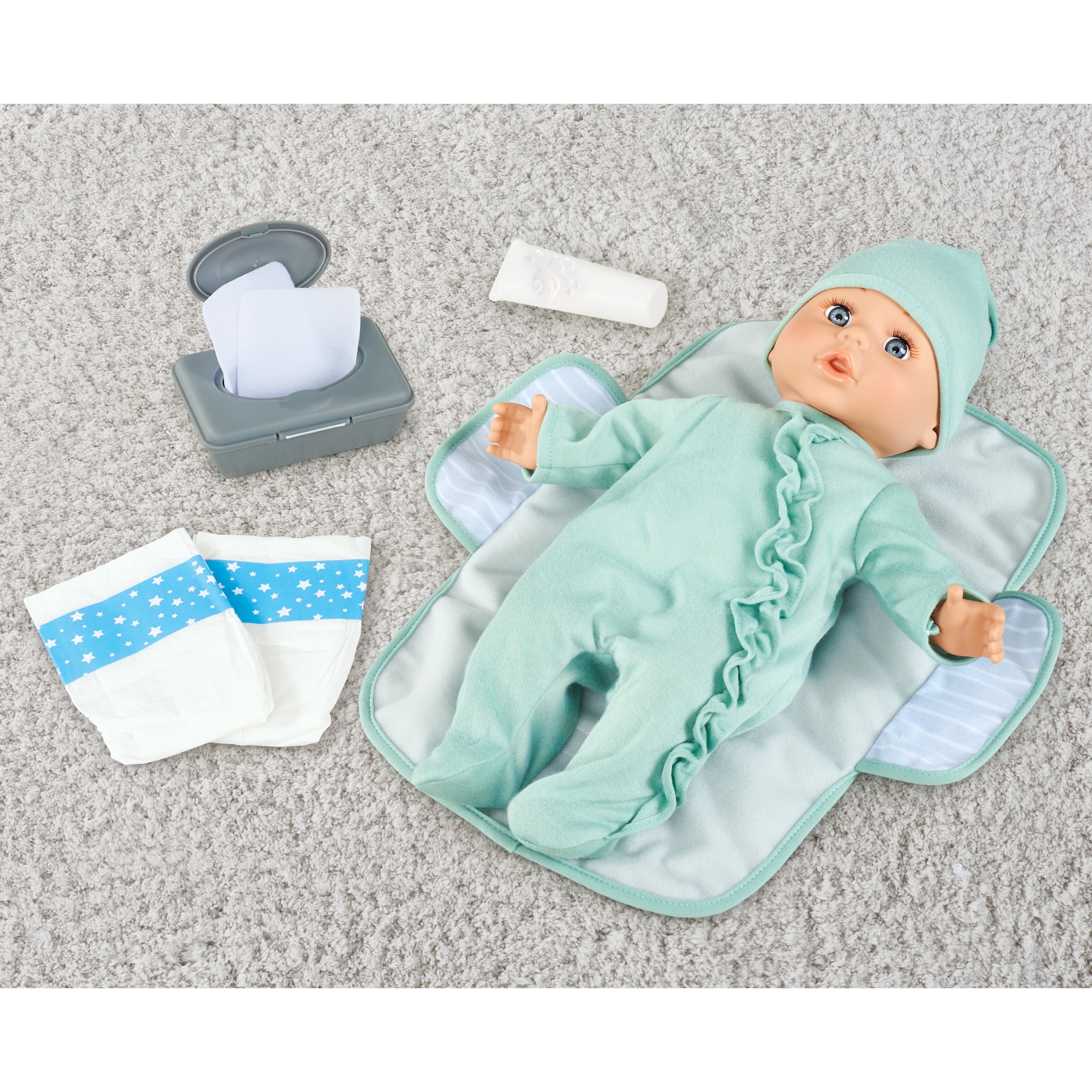My Sweet Love Change Me Baby Doll Play Set, Sage Outfit, 14-inch Doll, 8 Pieces Included