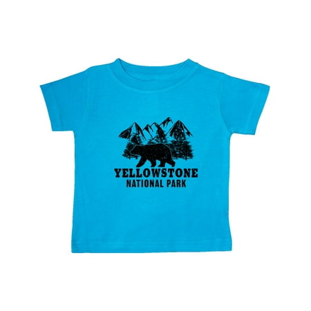 

Inktastic Yellowstone National Park with Bear Mountains and Trees Gift Baby Boy or Baby Girl T-Shirt