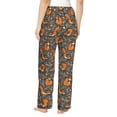 thumbnail image 3 of Xecao Fox And Mushroom Women's Straight Lounge Pajama Pants: The Epitome of Relaxed Sleepwear, 3 of 9