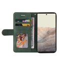 thumbnail image 2 of Case for Google Pixel 6 Leather Wallet Book Flip Folio Stand View Cover - Green, 2 of 5