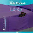 thumbnail image 6 of DREAMCARE Queen Fitted Sheet - Extra Deep Pocket Fitted Sheet - Fits up to 21 inch Mattress - Deep Pocket Queen Sheets - Hotel Luxury - Shrinkage & Fade Resistant - 1 Fitted Sheet Only (Purple Queen), 6 of 7