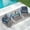 Blue Frame / Grey Cushion, variant on KINGYES 3 Pieces Outdoor Furniture Set, HDPE All Weather Use Conversation Couch Sets,2 Armchairs & 1 Coffee Table for Patio Backyard, Gray Frame with Gray Cushions