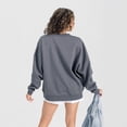 thumbnail image 2 of Women's Gameday Couture Charcoal Tennessee Titans Bring Your Energy Premium Drop Shoulder Fleece Sweatshirt, 2 of 3