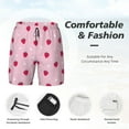 thumbnail image 5 of Fotbe Strawberry And Heart Men’s Swim Trunks Quick Dry Swim Shorts Board Shorts with Mesh Lining-3X-Large, 5 of 9
