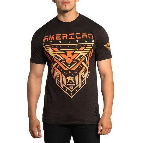 American Fighter City View Ss Brown Black - Mens Tee  - Fm14074