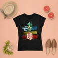 thumbnail image 3 of It's Summer time Flowers Pineapple T-Shirt, 3 of 3