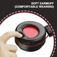 thumbnail image 3 of Seenda Kids Headphones, Seenda Girls Headphones Lightweight Foldable with Microphone, Volume Control for Cell Phone, Tablet, Laptop, MP3/4 - For Aged 6 or Above, Black&Red, 3 of 8