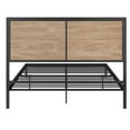 thumbnail image 5 of Modern Industrial Queen Platform Bed - Oak Finish, 5 of 5