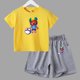 thumbnail image 3 of Conjunto de 2 piezas de camiseta y pantalones cortos divertidos de verano para niños y adolescentes, juego de lucha de algodón, Anime, Cosplay, ropa informal para niño y niña, conjunto para bebé, 3 of 5