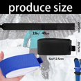 thumbnail image 3 of 2Pcs Ski Fastener Strap Adjustable Ski Wraps Ties Ski Band Tape with Protector Pad Winter Sports Accessories Blue, 3 of 5