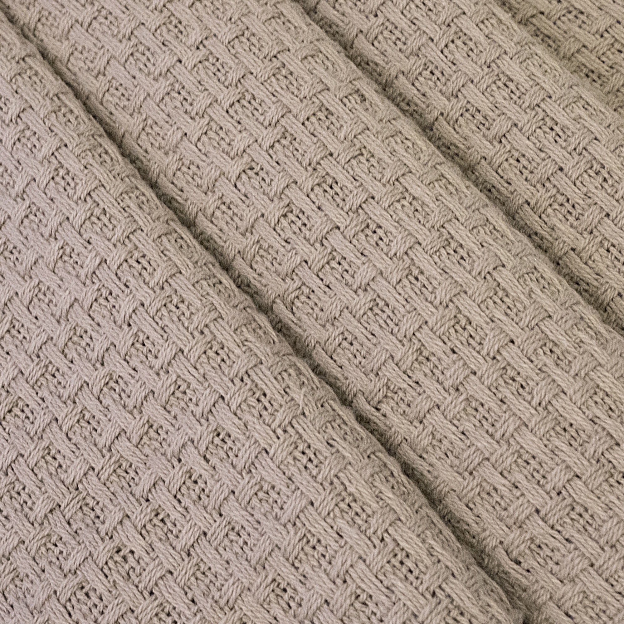 Marquis 100 Cotton Waffle Weave Twin Blanket, Taupe