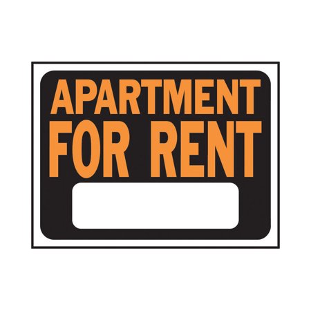 UPC 029069106379 product image for Hy-Ko Plastic Sign Red 9  X 12  Apartment For Rent Case of 10 | upcitemdb.com