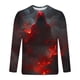 thumbnail image 5 of Blusas y camisas de manga larga con cuello redondo para hombre, estilo casual, cuello redondo, manga larga, camiseta estampada de Halloween, blusas, blusas de poliéster para hombre., 5 of 5