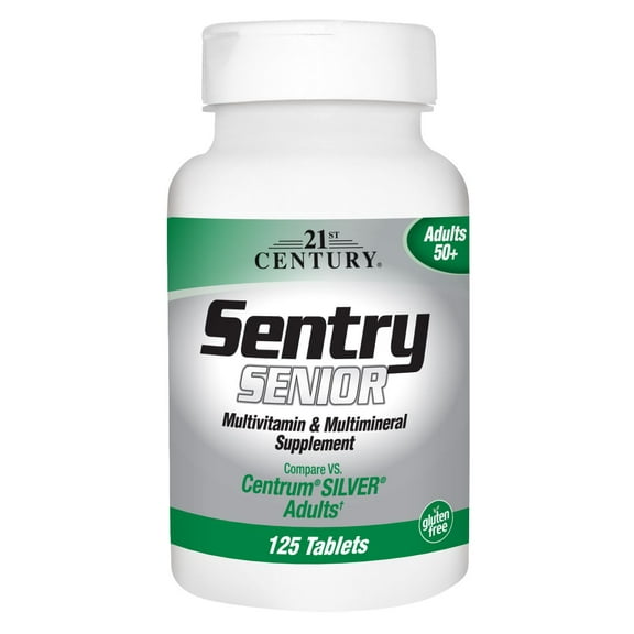 21st Century Sentry Senior Multivitamin & Mineral Tablets, 125 Count