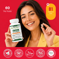 thumbnail image 5 of Zaytun Halal Iron + Vitamin C for Women, Men, Gentle Iron with Albion Ferrous Bisglycinate, Vegetarian, Made in USA (60 Capsules), 5 of 8