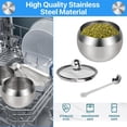 thumbnail image 4 of Stainless Stee Sugar Bowl, Sugar Pot with Lid and Spoon, Large Sugar Container for Home Kitchen (500 Milliliter), 4 of 8