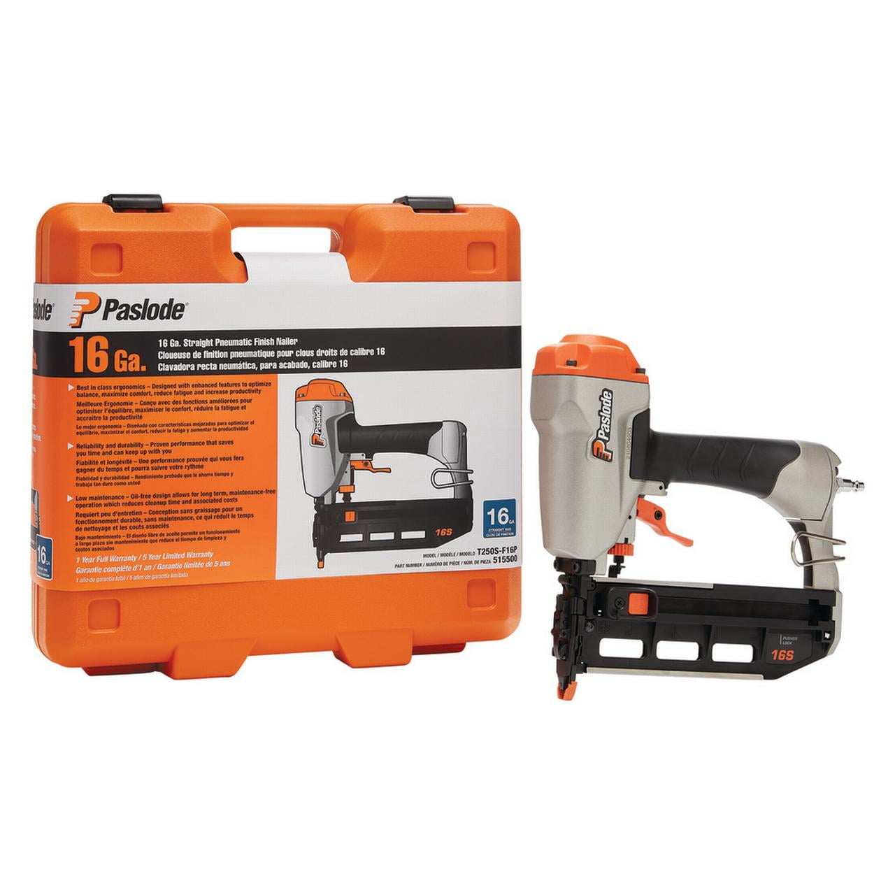 Paslode 515500 Straight Pneumatic Finish Nailer, 16 Gauge